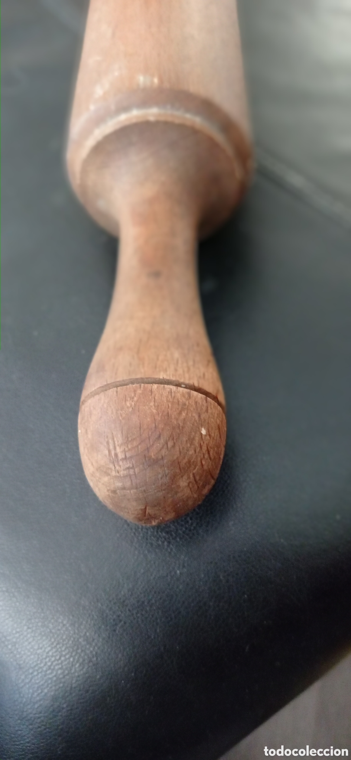 Antig&uuml;edades: Antiguo rodillo de cocina de 50 cm - Foto 5
