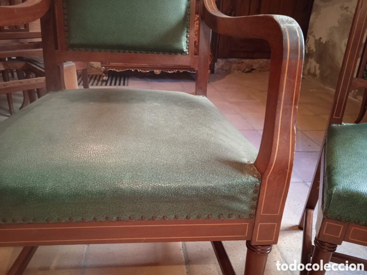 Antig&uuml;edades: Sill&oacute;n y silla de despacho - Foto 3