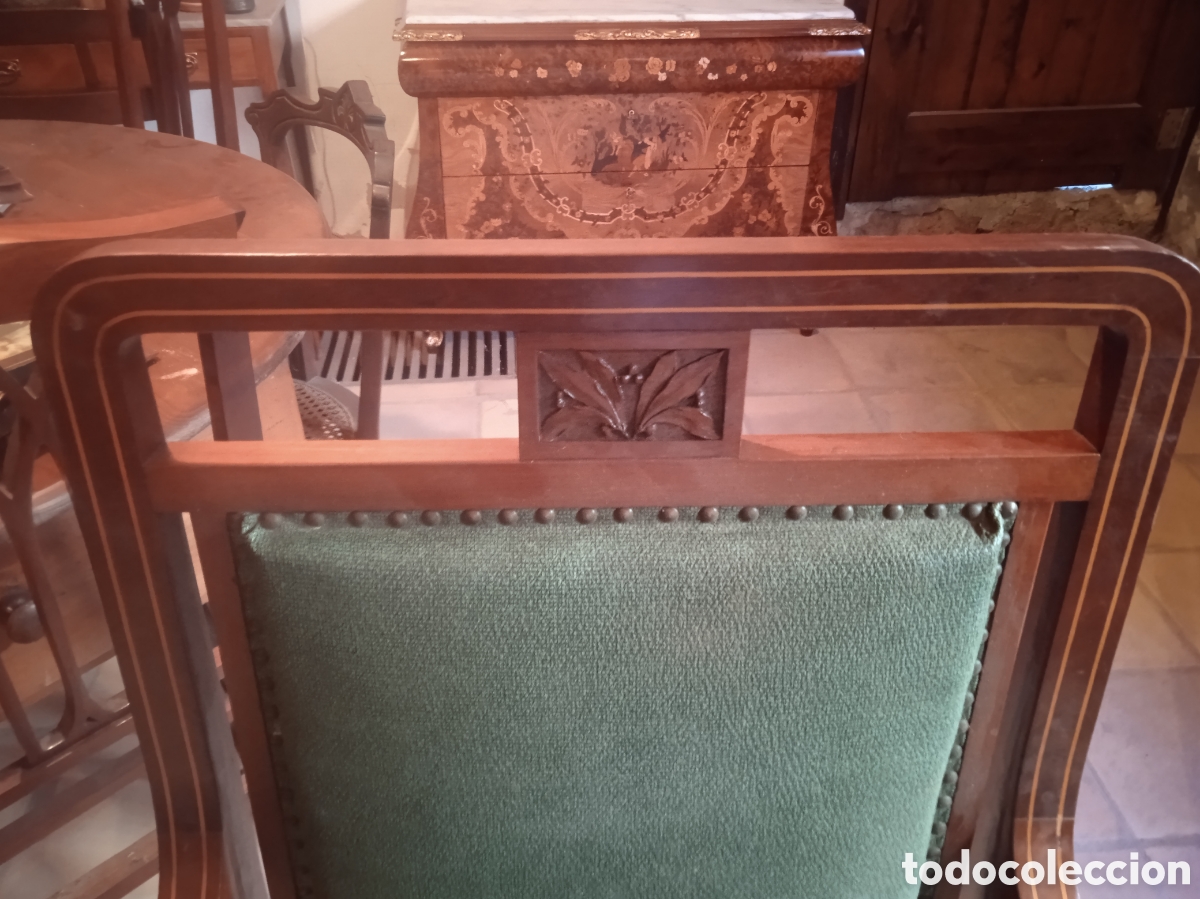 Antig&uuml;edades: Sill&oacute;n y silla de despacho - Foto 4