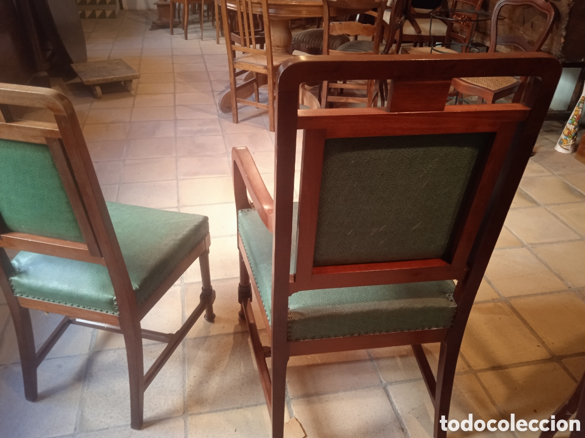 Antig&uuml;edades: Sill&oacute;n y silla de despacho - Foto 6