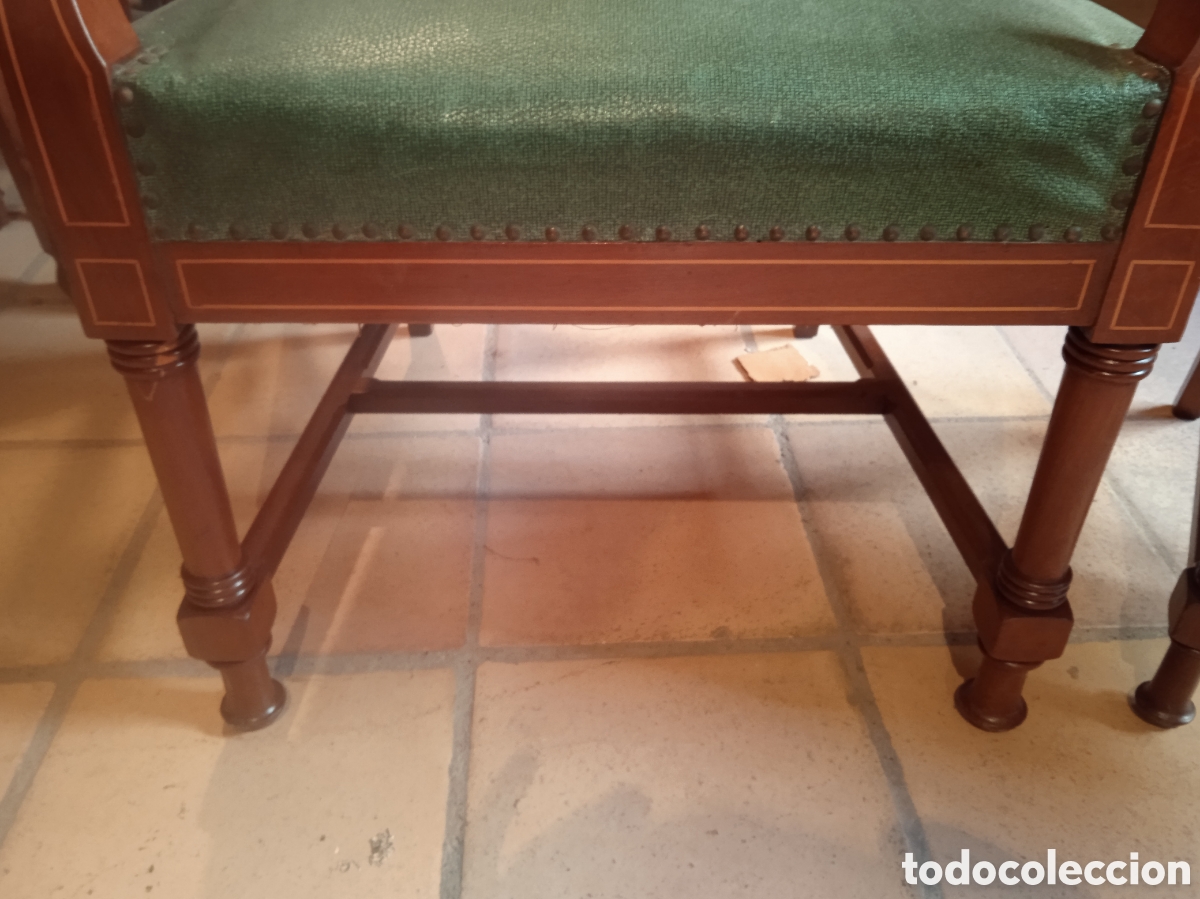 Antig&uuml;edades: Sill&oacute;n y silla de despacho - Foto 11