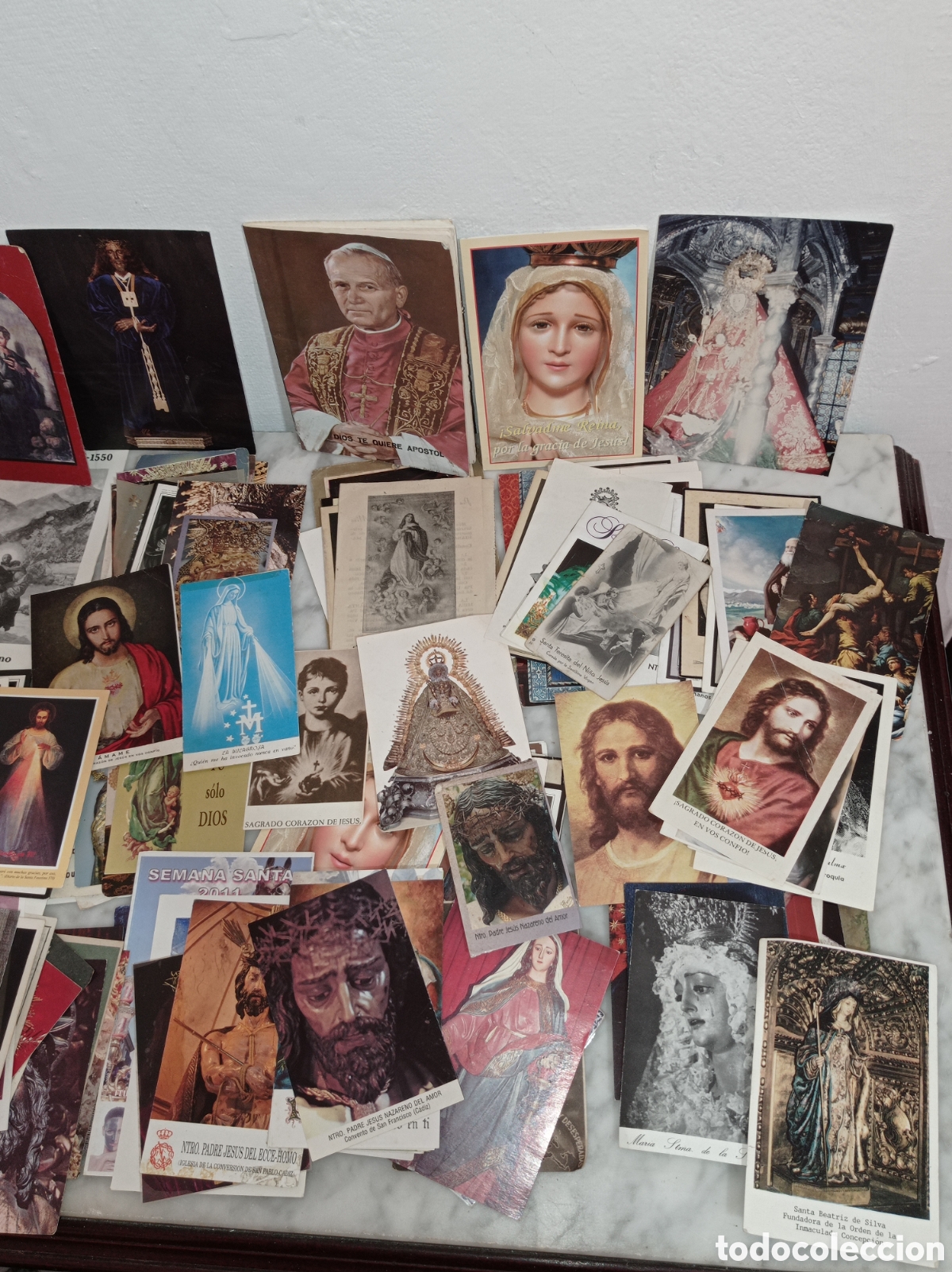 Antig&uuml;edades: LOTE CIENTOS ESTAMPITAS RELIGIOSAS - Foto 2