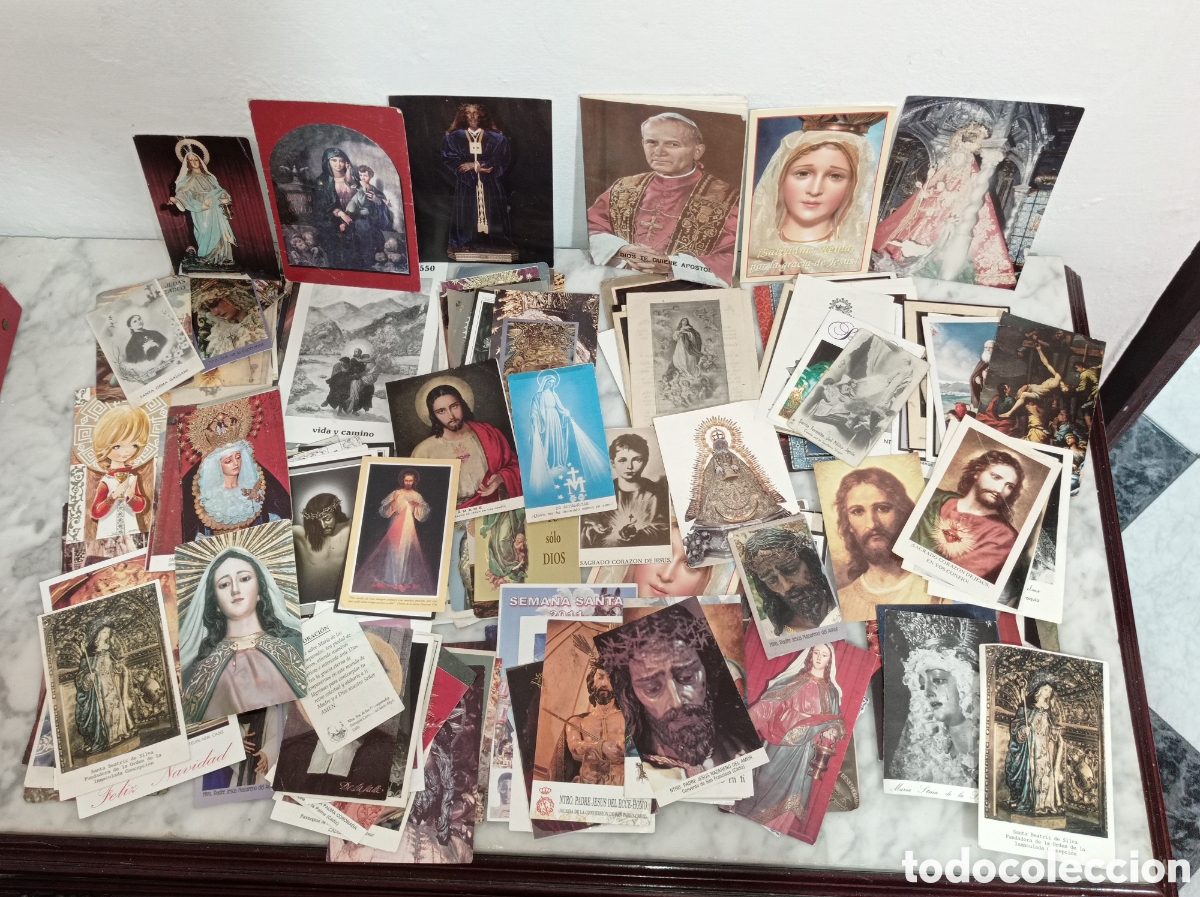 Antig&uuml;edades: LOTE CIENTOS ESTAMPITAS RELIGIOSAS - Foto 1