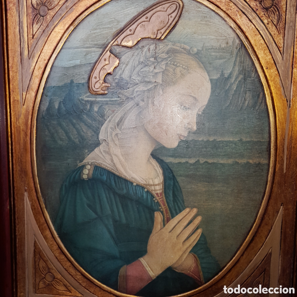 Antig&uuml;edades: Cuadro lamina religioso con relieve - Foto 2