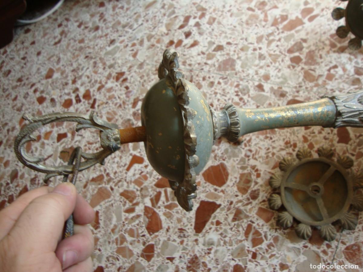 Antig&uuml;edades: LAMPARA DE BRONCE CON 5 BRAZOS - Foto 6