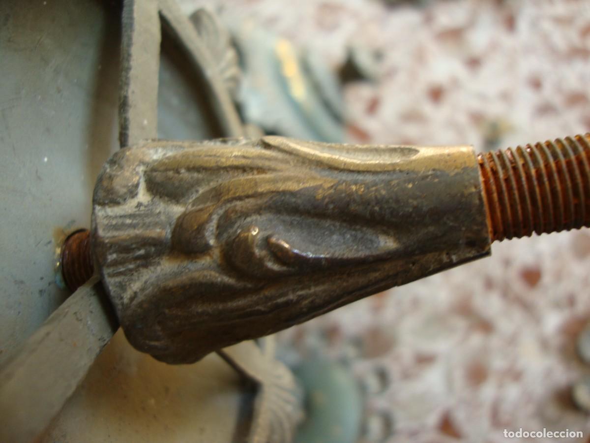 Antig&uuml;edades: LAMPARA DE BRONCE CON 5 BRAZOS - Foto 14