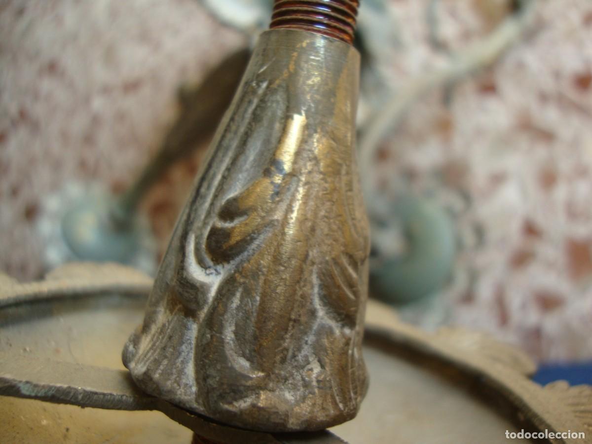 Antig&uuml;edades: LAMPARA DE BRONCE CON 5 BRAZOS - Foto 15