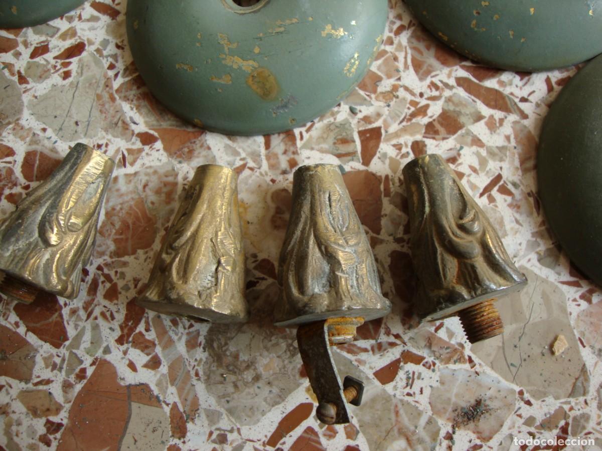 Antig&uuml;edades: LAMPARA DE BRONCE CON 5 BRAZOS - Foto 18