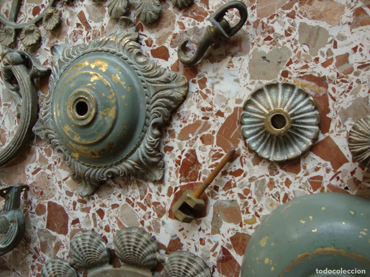 Antig&uuml;edades: LAMPARA DE BRONCE CON 5 BRAZOS - Foto 20