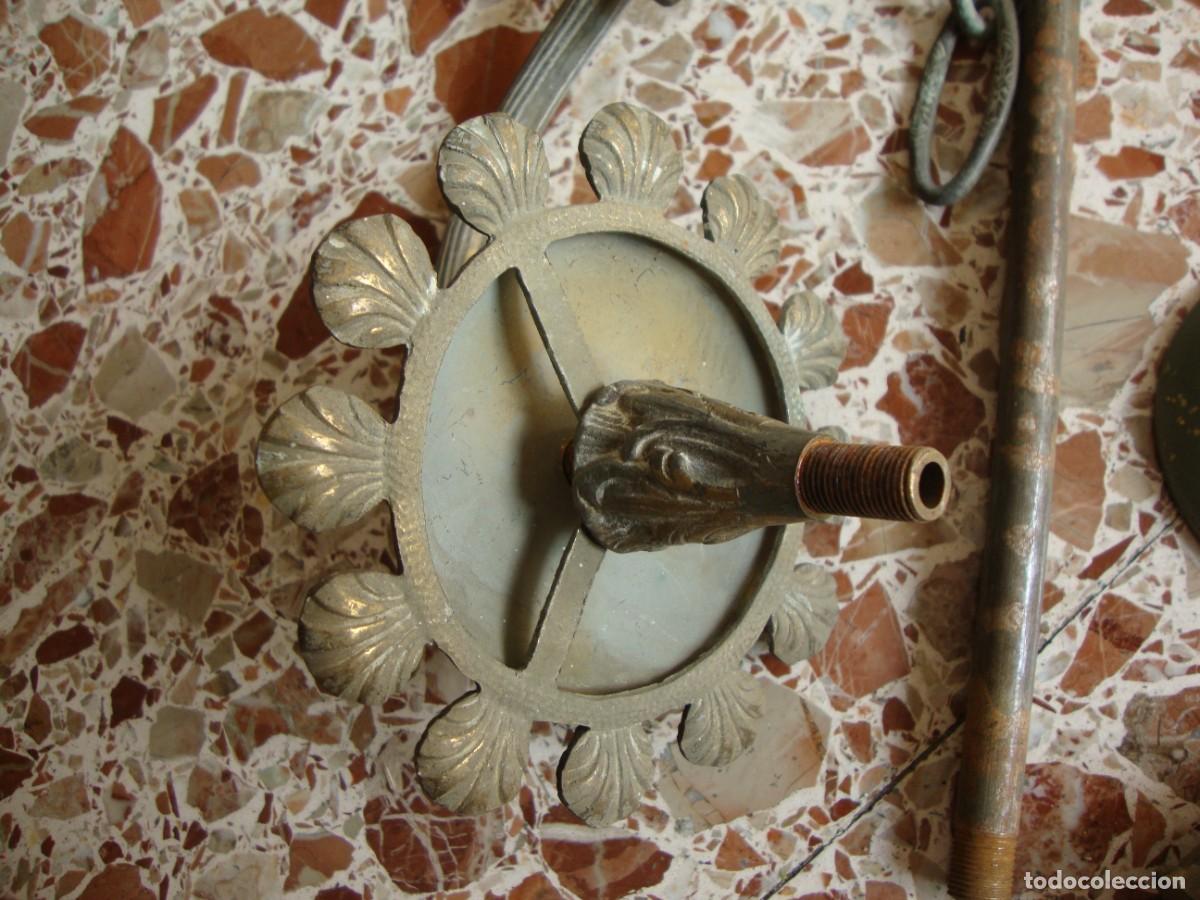 Antig&uuml;edades: LAMPARA DE BRONCE CON 5 BRAZOS - Foto 23