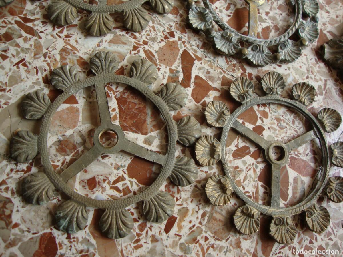 Antig&uuml;edades: LAMPARA DE BRONCE CON 5 BRAZOS - Foto 27