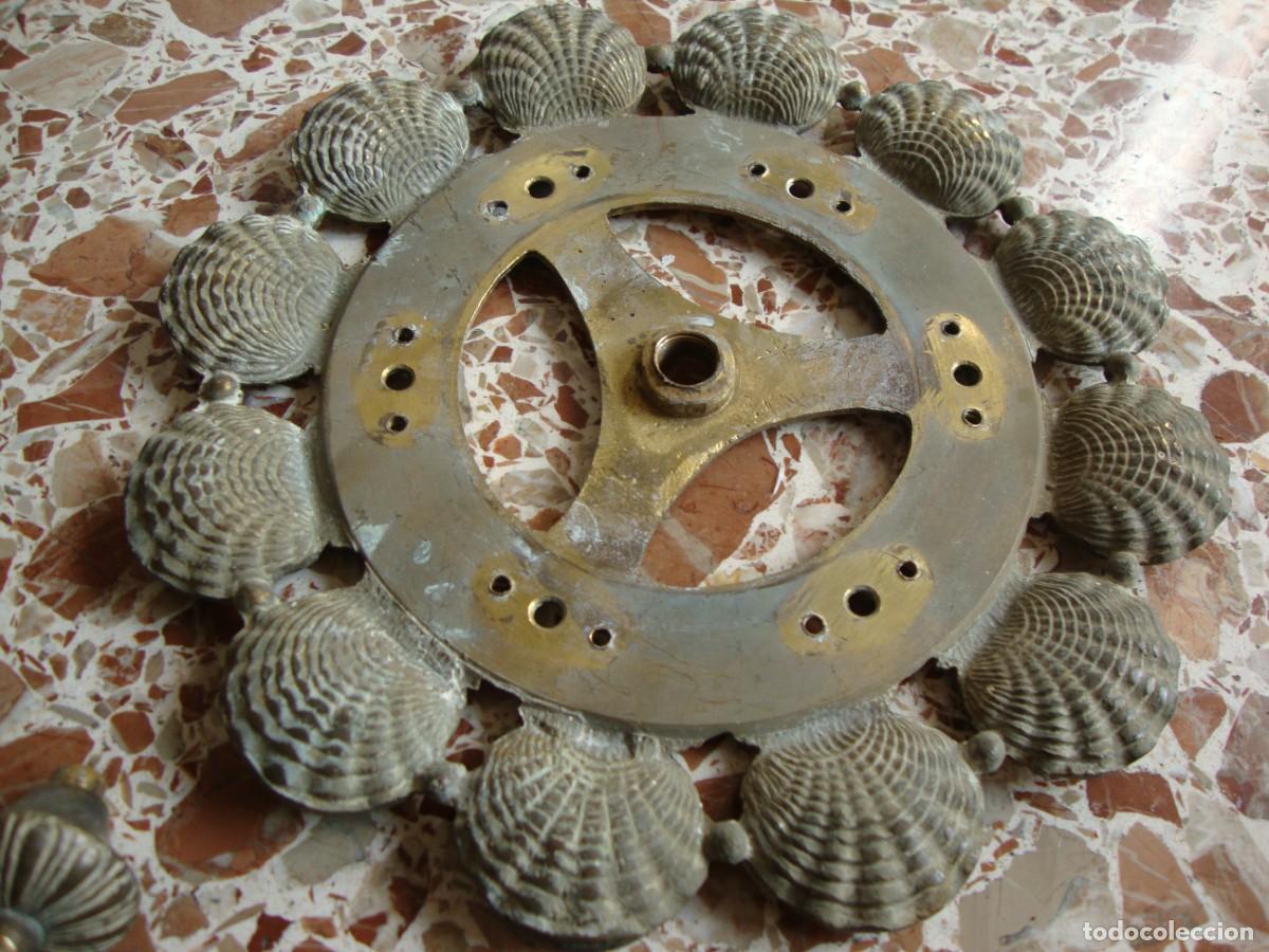 Antig&uuml;edades: LAMPARA DE BRONCE CON 5 BRAZOS - Foto 28