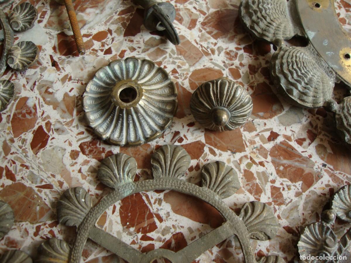 Antig&uuml;edades: LAMPARA DE BRONCE CON 5 BRAZOS - Foto 29