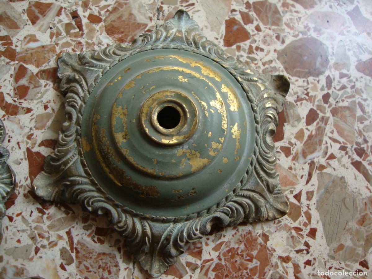 Antig&uuml;edades: LAMPARA DE BRONCE CON 5 BRAZOS - Foto 30