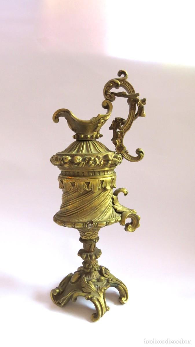 Antig&uuml;edades: JARRON DE BRONCE ANTIGUO ESTILO BAROCO- ROCOCO - Foto 1