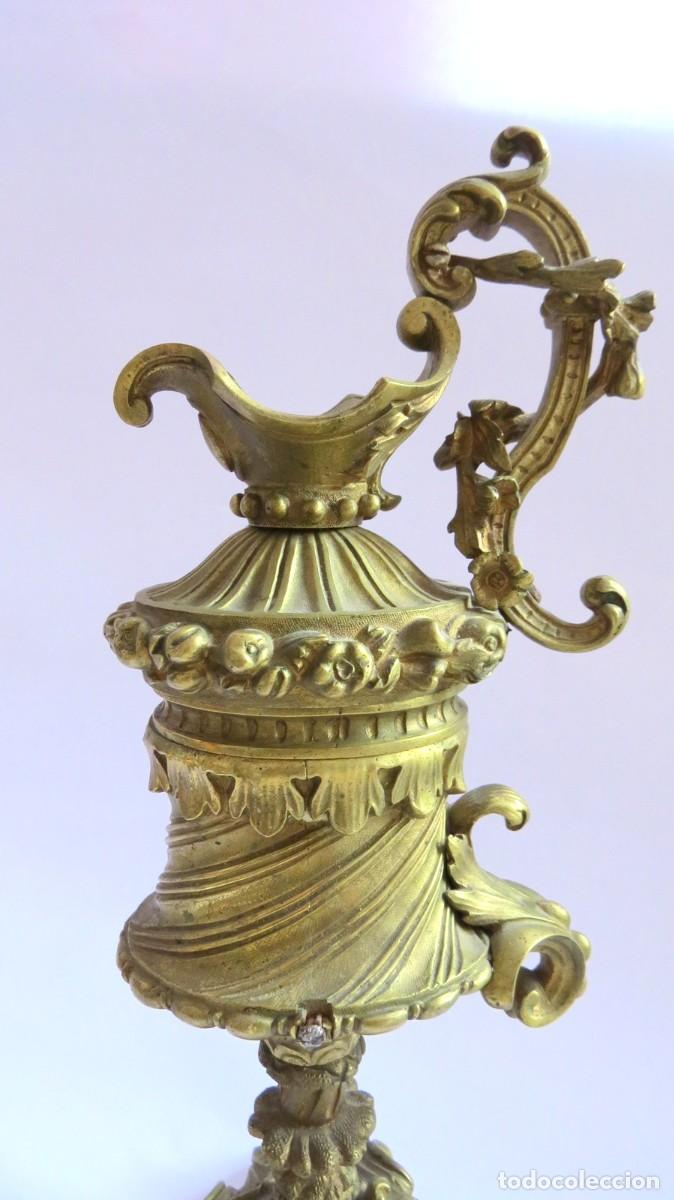 Antig&uuml;edades: JARRON DE BRONCE ANTIGUO ESTILO BAROCO- ROCOCO - Foto 2