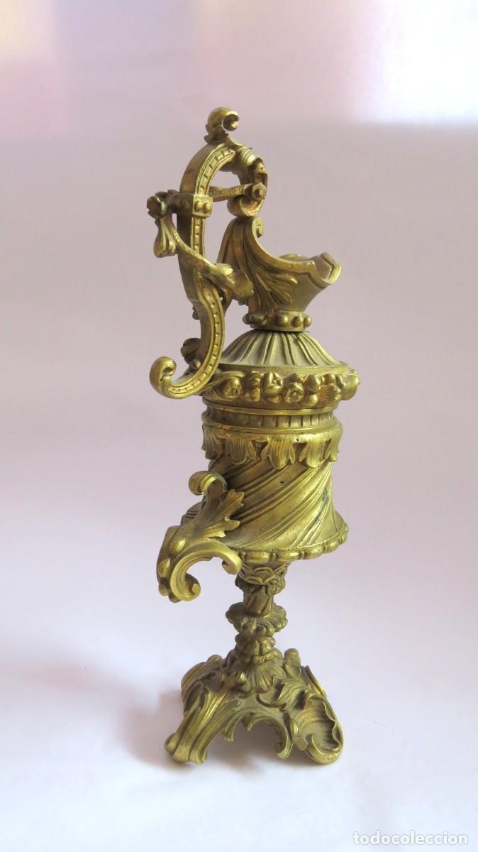 Antig&uuml;edades: JARRON DE BRONCE ANTIGUO ESTILO BAROCO- ROCOCO - Foto 5
