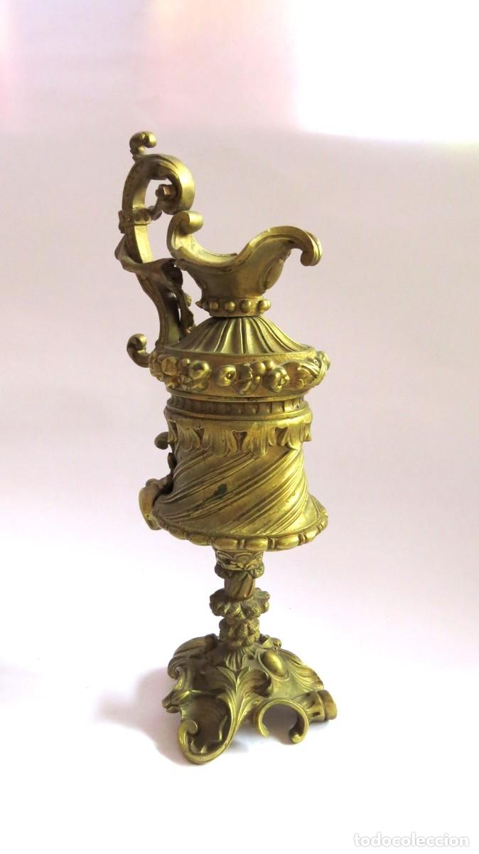 Antig&uuml;edades: JARRON DE BRONCE ANTIGUO ESTILO BAROCO- ROCOCO - Foto 7