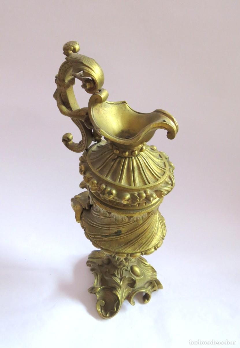 Antig&uuml;edades: JARRON DE BRONCE ANTIGUO ESTILO BAROCO- ROCOCO - Foto 8