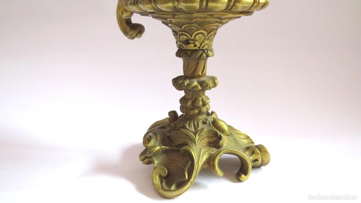 Antig&uuml;edades: JARRON DE BRONCE ANTIGUO ESTILO BAROCO- ROCOCO - Foto 9