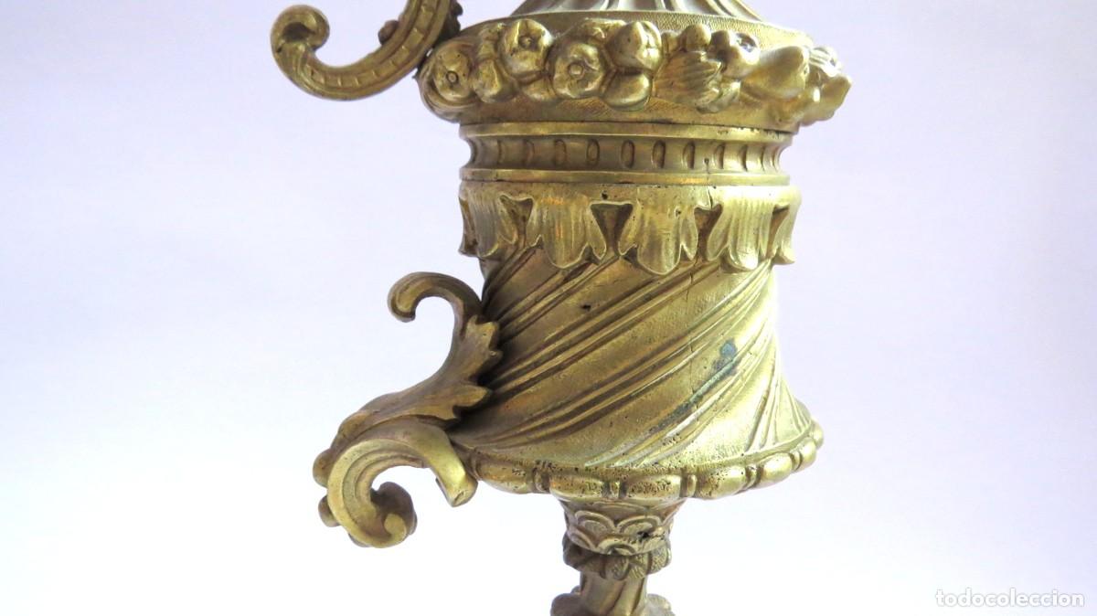 Antig&uuml;edades: JARRON DE BRONCE ANTIGUO ESTILO BAROCO- ROCOCO - Foto 10