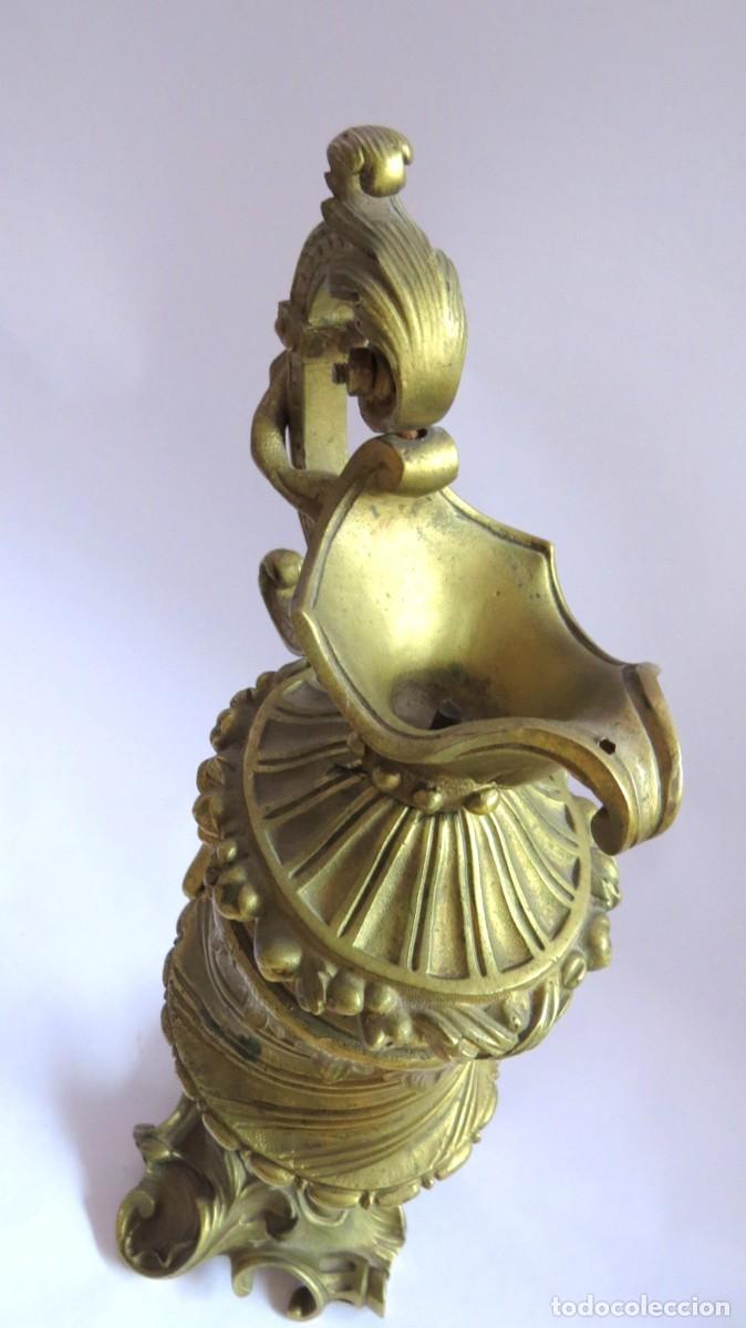 Antig&uuml;edades: JARRON DE BRONCE ANTIGUO ESTILO BAROCO- ROCOCO - Foto 12