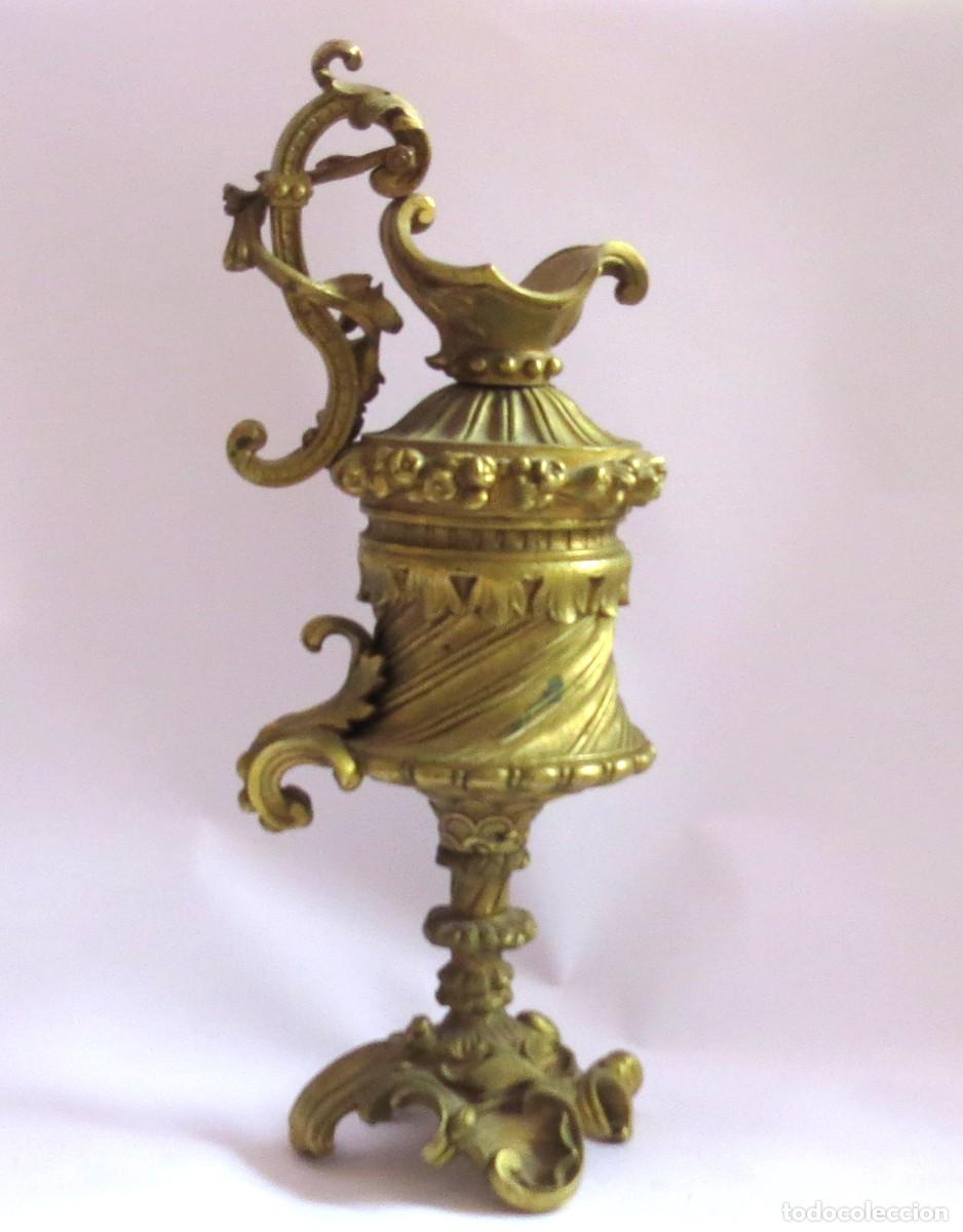 Antig&uuml;edades: JARRON DE BRONCE ANTIGUO ESTILO BAROCO- ROCOCO - Foto 13