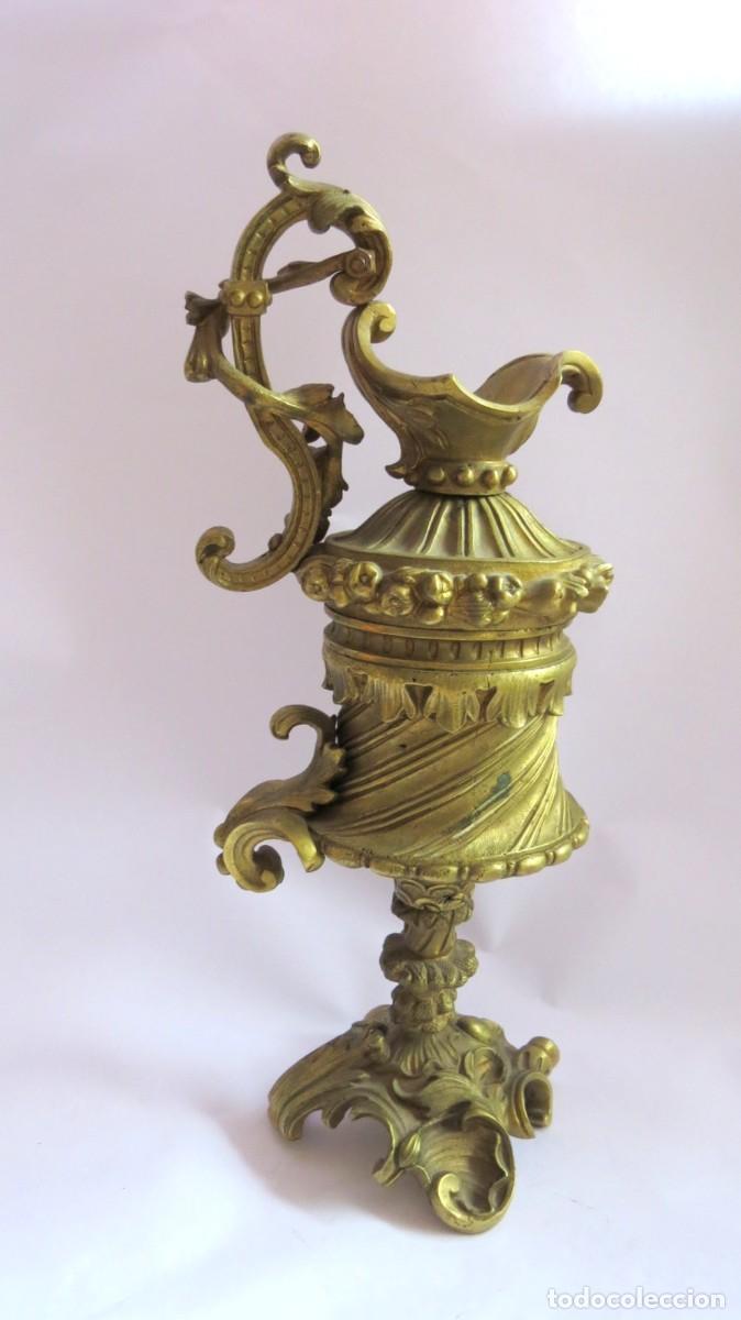 Antig&uuml;edades: JARRON DE BRONCE ANTIGUO ESTILO BAROCO- ROCOCO - Foto 14