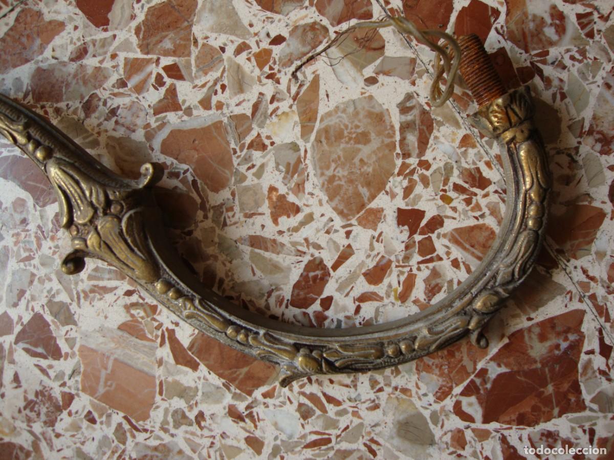 Antig&uuml;edades: LAMPARA DE BRONCE CON 9 BRAZOS - Foto 7