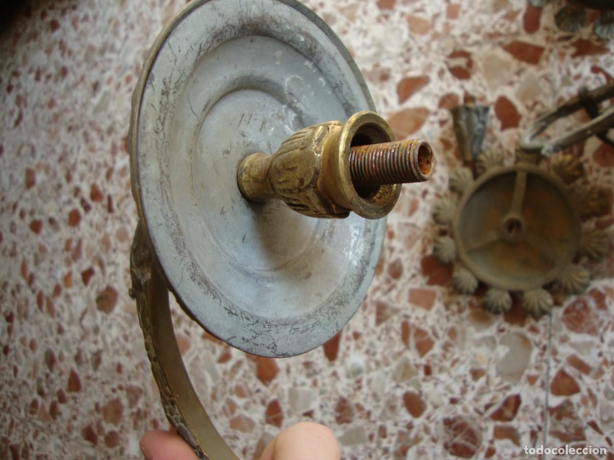 Antig&uuml;edades: LAMPARA DE BRONCE CON 9 BRAZOS - Foto 12
