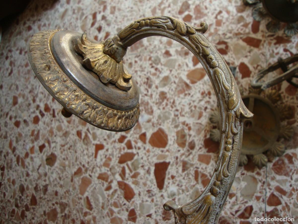 Antig&uuml;edades: LAMPARA DE BRONCE CON 9 BRAZOS - Foto 13