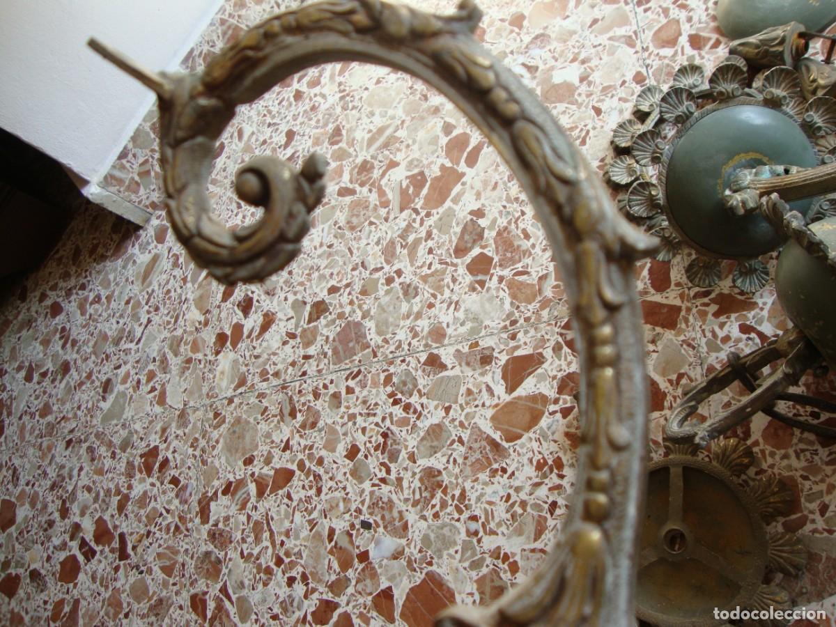Antig&uuml;edades: LAMPARA DE BRONCE CON 9 BRAZOS - Foto 14