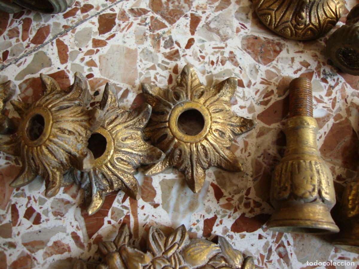 Antig&uuml;edades: LAMPARA DE BRONCE CON 9 BRAZOS - Foto 19