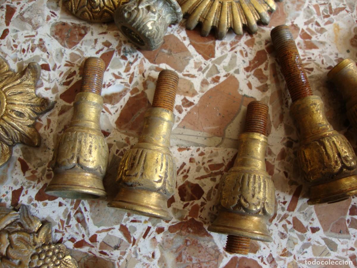 Antig&uuml;edades: LAMPARA DE BRONCE CON 9 BRAZOS - Foto 20