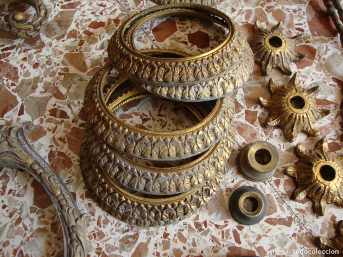 Antig&uuml;edades: LAMPARA DE BRONCE CON 9 BRAZOS - Foto 23