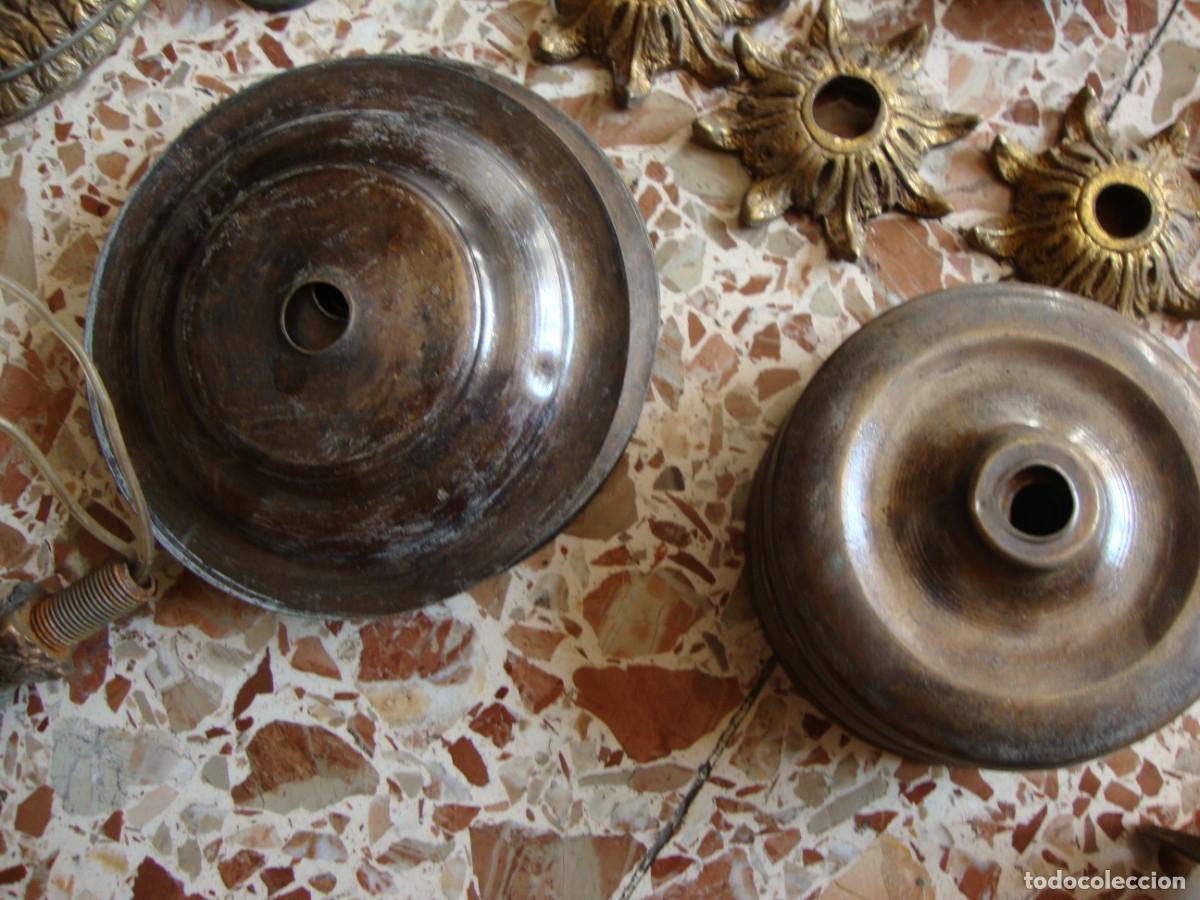 Antig&uuml;edades: LAMPARA DE BRONCE CON 9 BRAZOS - Foto 24