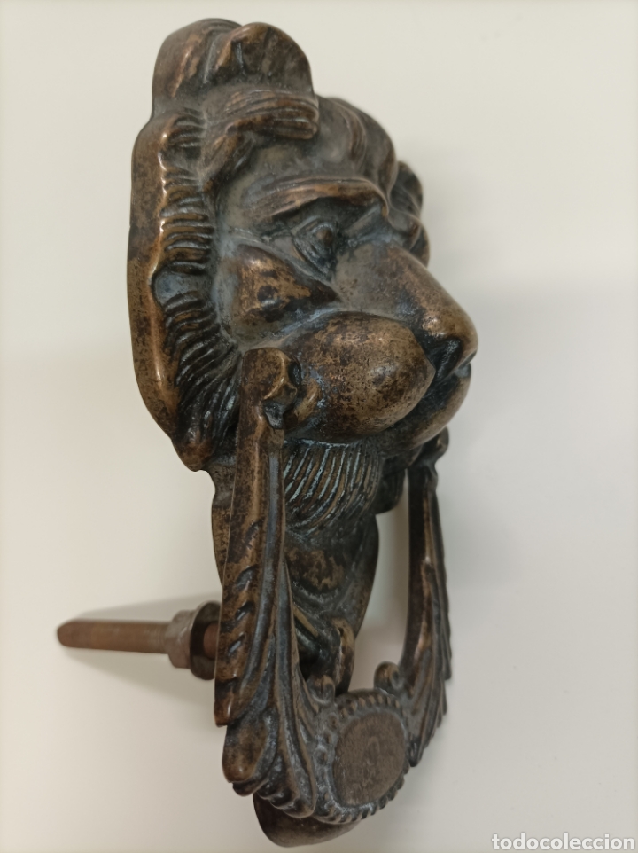 Antig&uuml;edades: Llamador Le&oacute;n bronce - Foto 2