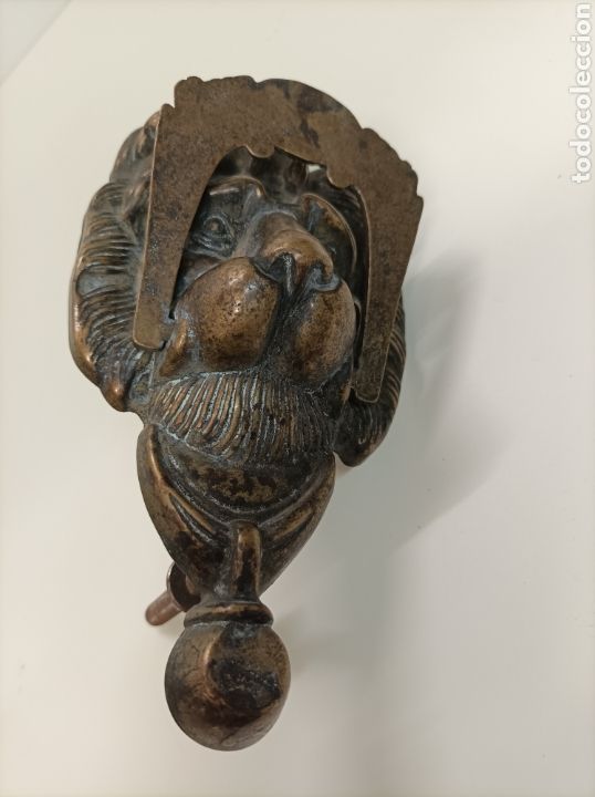Antig&uuml;edades: Llamador Le&oacute;n bronce - Foto 3