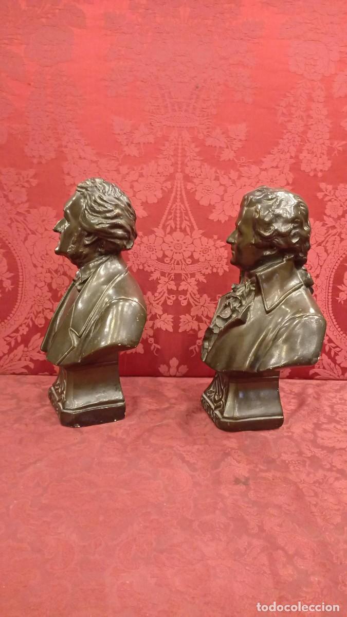 Antig&uuml;edades: Busto de Mozart en estuco bronc&iacute;neo - Foto 4