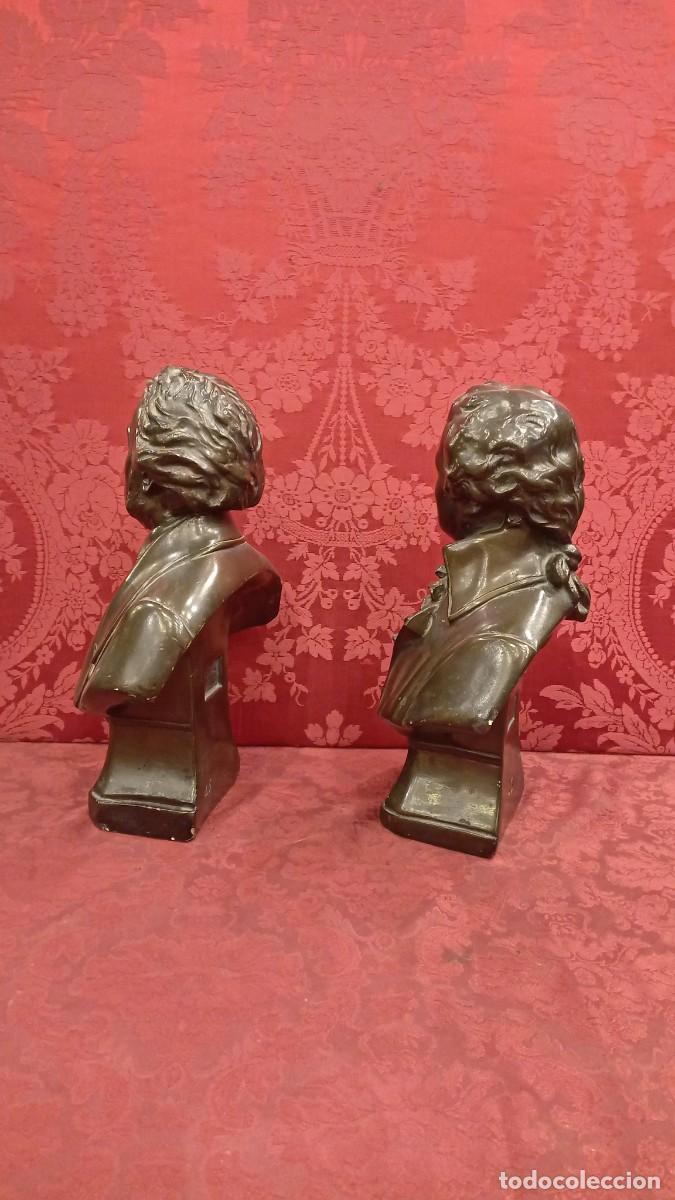 Antig&uuml;edades: Busto de Mozart en estuco bronc&iacute;neo - Foto 5