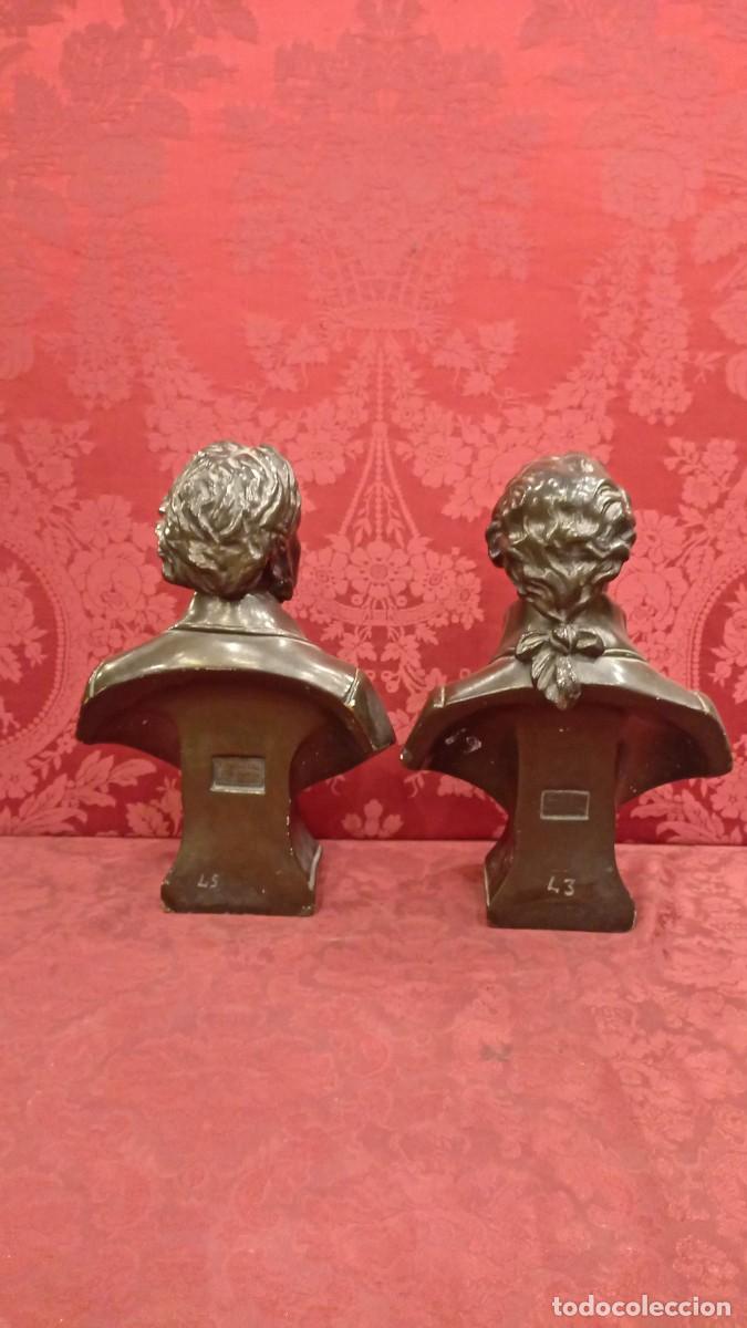 Antig&uuml;edades: Busto de Mozart en estuco bronc&iacute;neo - Foto 7