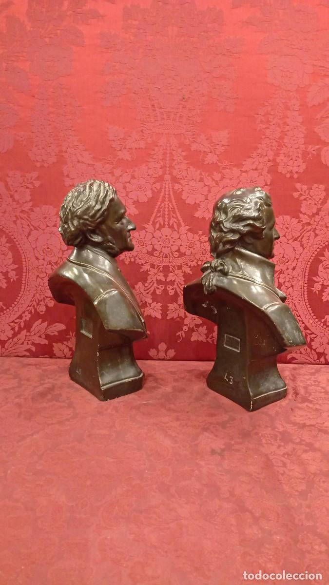 Antig&uuml;edades: Busto de Mozart en estuco bronc&iacute;neo - Foto 8
