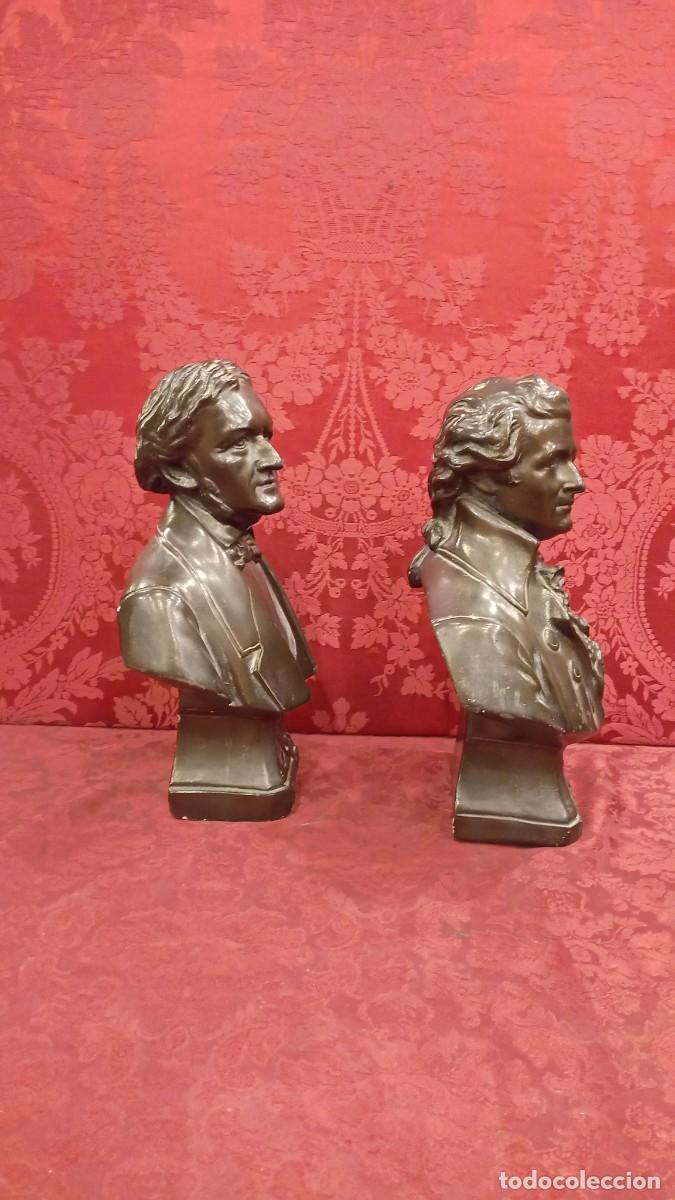 Antig&uuml;edades: Busto de Mozart en estuco bronc&iacute;neo - Foto 9