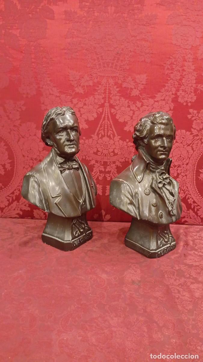 Antig&uuml;edades: Busto de Mozart en estuco bronc&iacute;neo - Foto 10