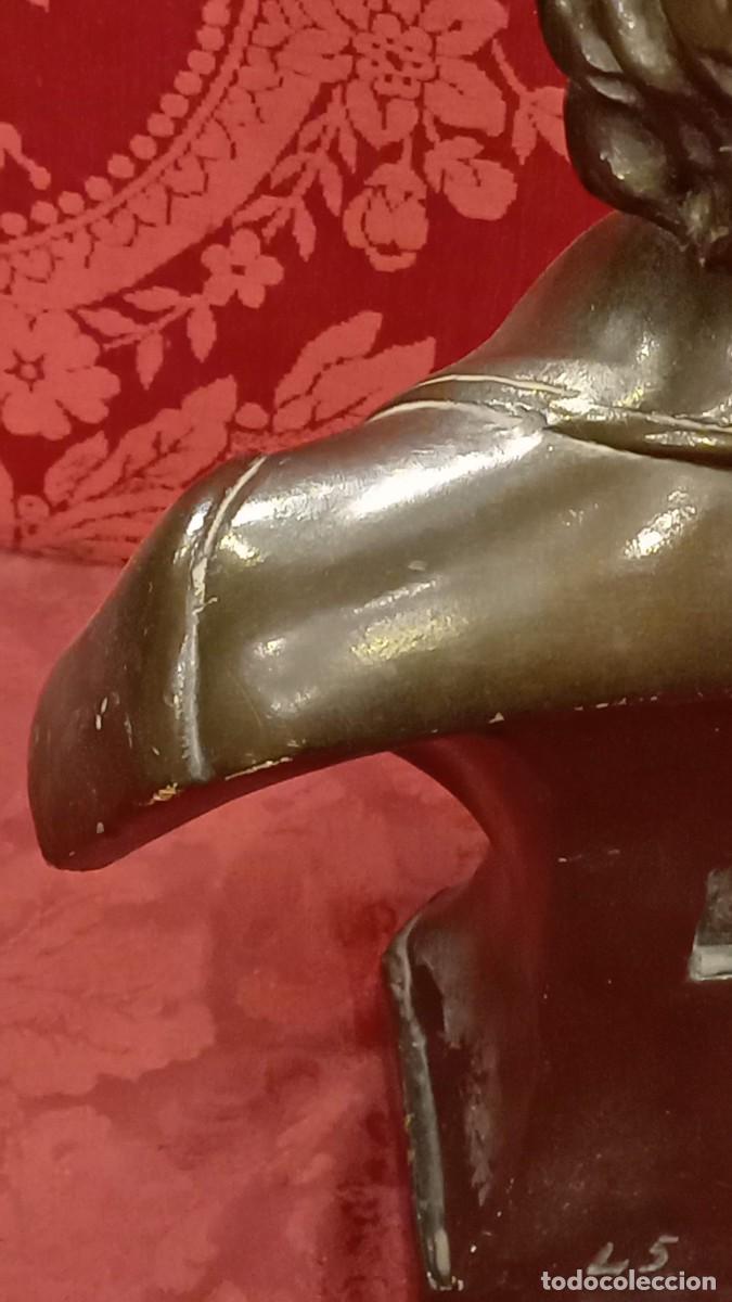 Antig&uuml;edades: Busto de Mozart en estuco bronc&iacute;neo - Foto 15