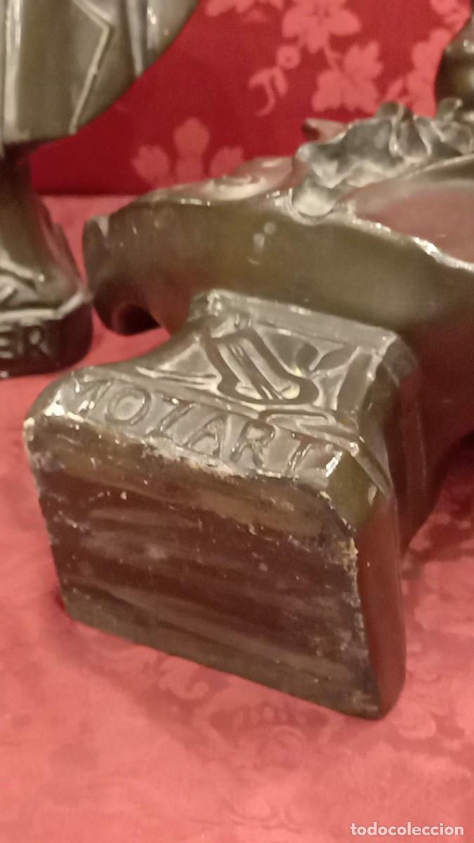 Antig&uuml;edades: Busto de Mozart en estuco bronc&iacute;neo - Foto 26