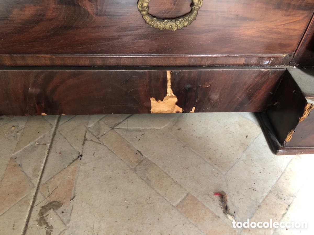 Antig&uuml;edades: G Comoda estilo imperio en madera de caoba - Foto 5