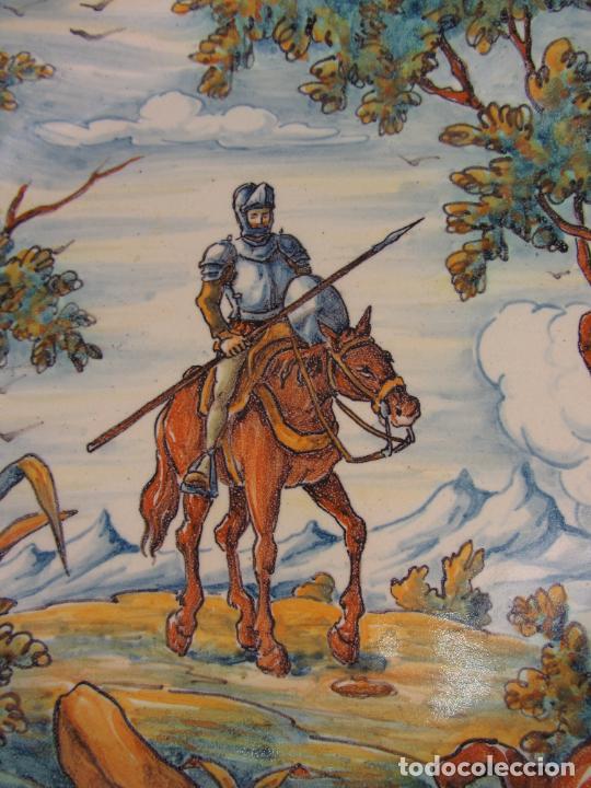 Sold at Auction: Paragüero realizado en cerámica de Ruiz de Luna  representando caballero en caballo. Talavera.