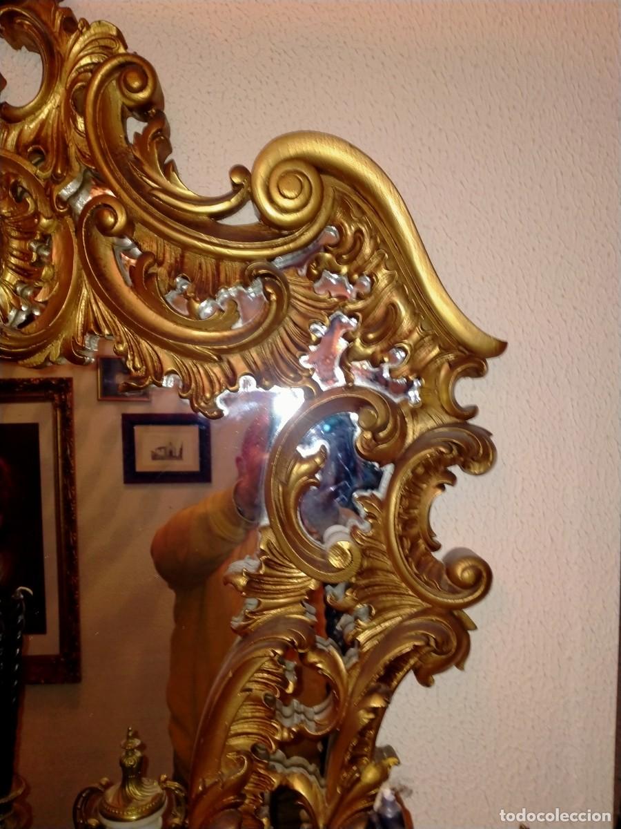 Antig&uuml;edades: GRAN ESPEJO EN MADERA TALLADA - Foto 3