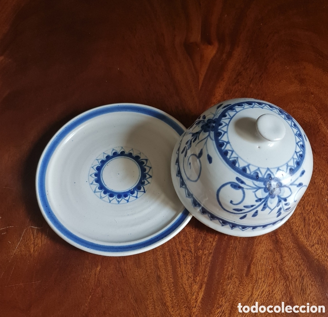 Antig&uuml;edades: Quesera de cer&aacute;mica firmada - Foto 2